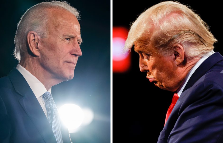 J. Bidenas ir D. Trumpas sutarė susitikti 90 minučių trukmės debatams