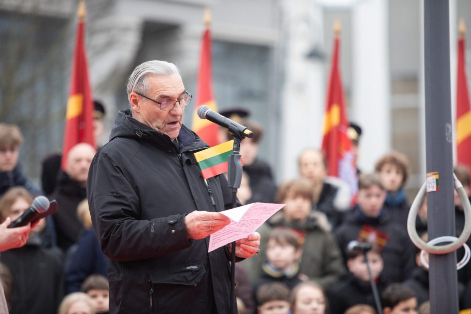 Vilnius mini 702-ąjį gimtadienį: sostinėje vyko tradicinė vėliavų pakėlimo ceremonija