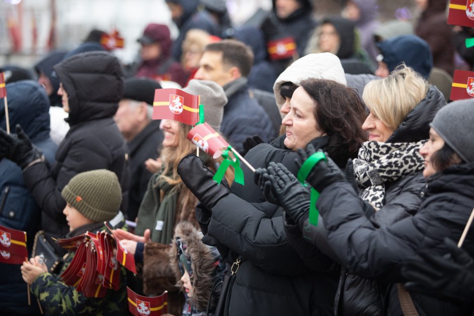 Vilnius mini 702-ąjį gimtadienį: sostinėje vyko tradicinė vėliavų pakėlimo ceremonija