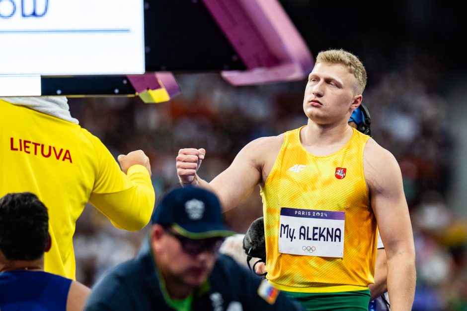 Olimpinį rekordą gerinusiam M. Aleknai – Paryžiaus žaidynių sidabras