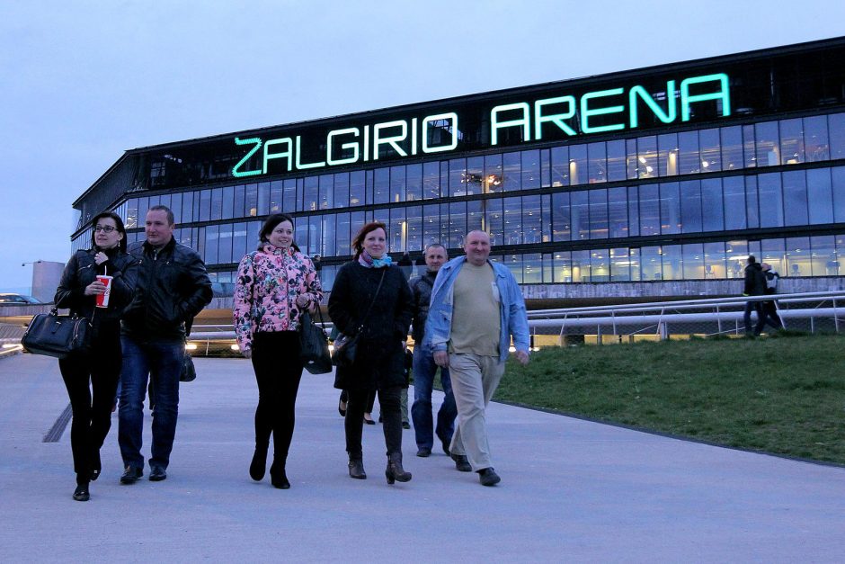 „Žalgirio“ arenos užrašą įžiebti pavyko ne iš karto