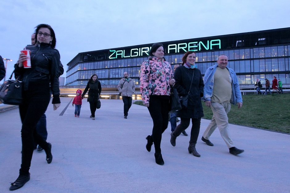 „Žalgirio“ arenos užrašą įžiebti pavyko ne iš karto