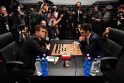 Magnusas Carlsenas (kairėje) ir Fabiano Caruana